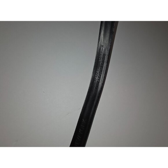 Jones NY Womens Black Split Suede Cowhide Leather Belt Gold Buckle Large - Picture 5 of 6